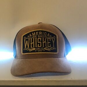 NWT Tan/Blue Corduroy Trucker Hat.  Adjustable